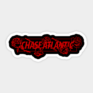 Chase Atlantic Red Rose Symbol Sticker